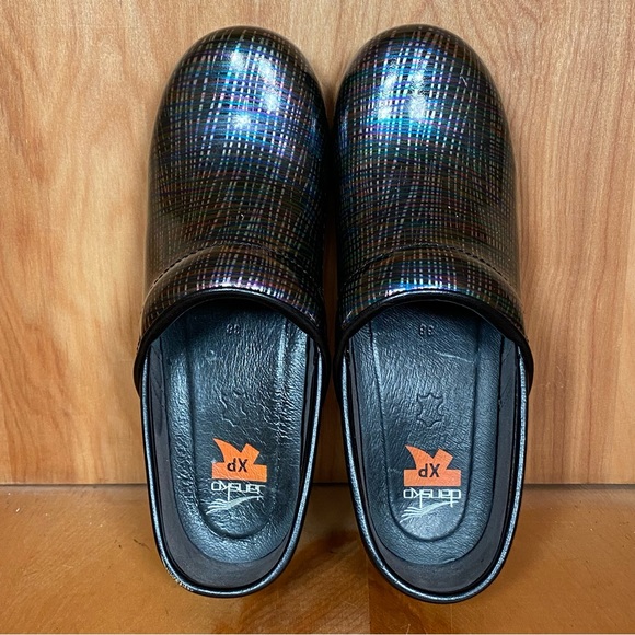 Womens 8 / 38 Dansko Pro XP Mules Clogs Black Metallic SEF1516 - Picture 6 of 8